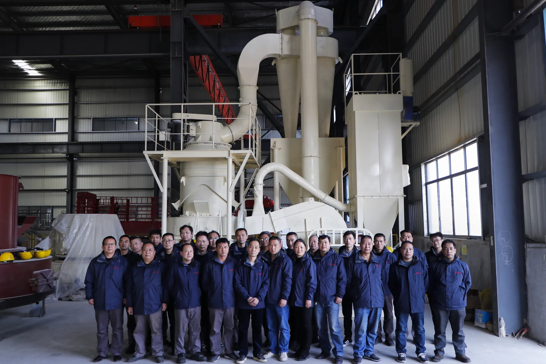 Cronus and Guilin Mining Machinery after-sales service team in factory